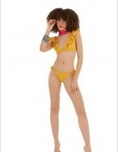 SARI VOLANLI BİKİNİ TAKIMI - 1