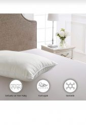 6 Lİ YASTIK SET BONCUK SİLİKON ANTİALRJİK ANTİBAKTERIYAL 800 GRAM DİŞ KUMAŞ 100PAMUKLU 50X70CM EBAT - 6