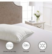 Boncuk Sılıkon  Yastık 5 Adet Antialerjik  Antibakteriyal 50x70cm 800GR Beyaz Diş Kılıfı 100 Pamuk - 6