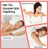 2 Adet Antialerjik Boncuk Silikon Yastık 50x70CM 800Gr Dış Kumaş 100 Pamuk Beyaz Renk Yıkanabılınır - 7