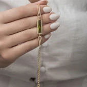 Zultanit Zirkon Baget Taşlı Rodyum Kaplama 925 Gümüş Kadın Bileklik - 9