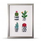 Kaktüs Poster Çerçeve - 30x40 cm Büyük Boy - 3
