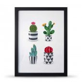 Kaktüs Poster Çerçeve - 30x40 cm Büyük Boy - 4