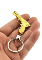 14 lü Tabanca Metal  Anahtarlık (Gold) - 1