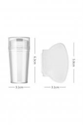 Kolay Tırnak Süsleme French Mührü Transfer Silikon Damga ve Bote French Set - 4