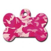 Pembe Kamuflaj Desenli Kedi Köpek Künyesi - 1