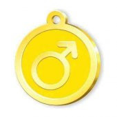 Altın Kaplama Erkek Sembol Künye - Sarı - 1