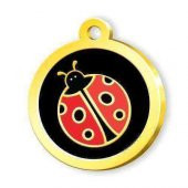 Altın Kaplama Uğur Böceği Künye - Siyah - 1