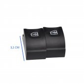 Renault Megane 3, Fluence 3, Latitude  için Cam Düğme Kapağı Ön Sağ ve Arka Sağ&Sol (2 Adet) - 5