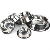 Kedi ve Köpek Çelik Mama Ve Su Kabı Metal 12 Cm - 1