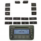 Volkswagen için Radyo CD 16 Parça Tuş Düğme Kapak Tamir Takımı RCD 300 - 3