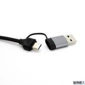 Winex 5in1 UsbA ve Type-C to 3x USB3.0, TF, SD, Type-C Çoklayıcı Hub Adaptör - 4