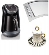 ARZUM OKKA MİNİO KORKMAZ FİNCAN TAKIMI VE NEHİR BAŞAK ÇAY TEPSİSİ (3 LÜ ÖZEL SET) - 1