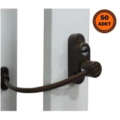 50 Adet Penkid Pvc Kapı Pencere Emniyet Çocuk Kilidi Koyu Kahve - 1