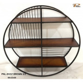 PANALI Ferforje Duvar Rafı Brown 60*15*60 - 1