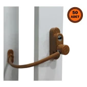 50 Adet Penkid Pvc Kapı Pencere Emniyet Çocuk Kilidi Açık Kahve - 1