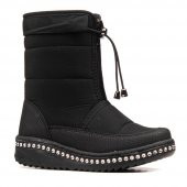 Albishoes Kaymaz Taban Fermuarlı Kız Çocuk Suya Dayanıklı Kürklü Termal Kar Botu - 1