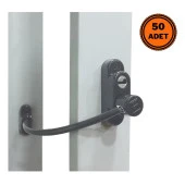 50 Adet Penkid Pvc Kapı Pencere Emniyet Çocuk Kilidi Antrasit thumbnail 1