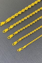 14 Ayar Altın Halat Zincir Kolye 3 mm - 7