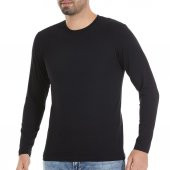 6 Adet Yıldız Erkek Likralı Uzun Kollu T-Shirt Fanila Siyah 86 - 1