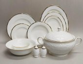 Monno 2,5mm Gold Band 59 Parça 9959F08 Dekor Bone China 12 Kişilik Yemek Takımı - 1
