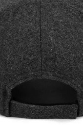 Kışlık Kaşe Deri Terekli Kep Beyzbol Şapka Kaşe Şapka Gri Tek Ebat - 4