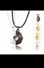 Mıknatıslı Best Friends Ying Yang Kolye Aksesuar Şık Hediyelik - 1