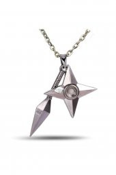 Gri Mızrak Naruto Anime Metal Zincirli Ikili Kolye - 1