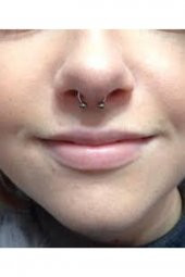 Paslanmaz Çelik Gümüş Renk Mıknatıslı Fake Sahte Septum Piercing - 4