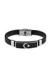 Ay Yıldız Deri Erkek Bileklik - M240 - 1