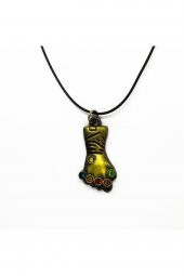 Thanos Marvel Avengers Yenilmezler Eldiven Deri Ipli Metal Kolye - 1