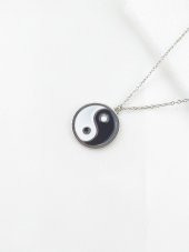 Ying Yang Denge Zincir Kolye Aksesuar Takı Hediyelik Süs  Şık - 1