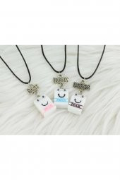 Milk Bff 3lü Best Friends Suni Deri Ipli Kolye - 1