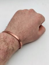 Ayarlanabilir Bakır Bileklik 18 cm Kalınlık 1,5 cm Sağlık İçin  Takınız - 1