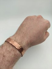 Ayarlanabilir Bakır Bileklik 17 cm Kalınlık 1 cm Sağlık İçin Takınız - 1