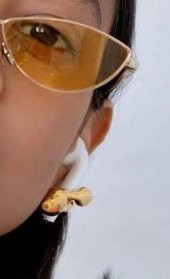 AirPods Kulaklık Tutucu Küpe, 24 Ayar Altın Kaplama Hediyelik Eşya - 3