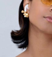 İphone AirPods Kulaklık Tutucu  Küpe, 24 Ayar Altın Kaplama - 4