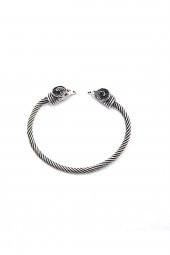 Unisex Gümüş Koç Başlı Kaplama Kelepçe Bileklik - 3