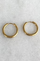 Altın Renk Unisex Küpe Hediyelik Trend Şık Aksesuar Küpe Eşya - 1