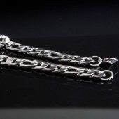 Gümüş Renk Zincir Erkek Çelik Bileklik Heidyelik Şık Aksesuar - 1