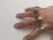 Ayarlanabilir Kayı Boyu Yüzük Figürlü  Şık Türk Osmanlı (Pirinç) - 8