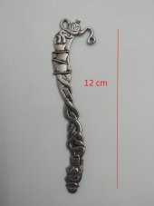 Metal (Pirinç) Kitap Ayracı Ayırıcı Hediyelik Şık Gümüş Renkli - 2