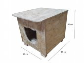 Osb Kedi evi - Düz Kedi Kafalı Kedi kulübesi Barınak Yuva Dış Mekana  Uygun - 1