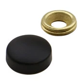 Dekoratif Vida Kapağı Kapatıcı 20 mm Mat Siyah Metal Vida Tapası Tıpası (10 ADET) - 3