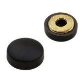 Dekoratif Vida Kapağı Kapatıcı 20 mm Mat Siyah Metal Vida Tapası Tıpası (10 ADET) - 4