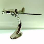PRCS STAND LI NİKEL KAPLAMA UÇAK Dekoratif Hediyelik Ev Ofis Aksesuarı - 1