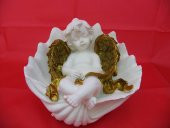 QQC İSTİRİDYEDE UYUYAN MELEK Dekoratif Hediyelik Ev Ofis Aksesuarı - 1