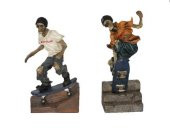 QQC 2LI KAYKAYLI İSKELET 6X6,5 cm  Dekoratif Hediyelik Ev Ofis Aksesuarı - 1