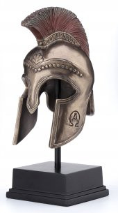 YUNAN Spartalı Miğfer KASK 8.5*11.8*21 CM Dekoratif Hediyelik Ev Ofis Aksesuarı - 1