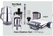 Korkmaz A1827 Inox 14 Parça Elektro Set - 1